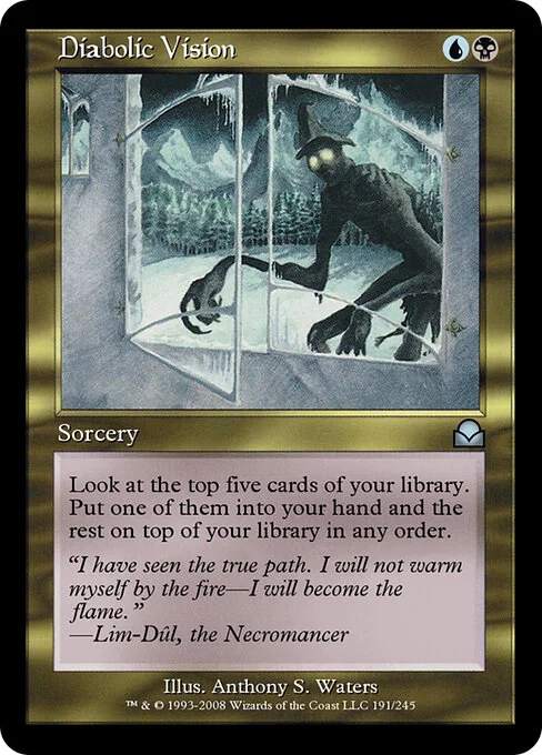 Diabolic Vision, carta Magic di tipo Sorcery illustrata da Anthony S. Waters