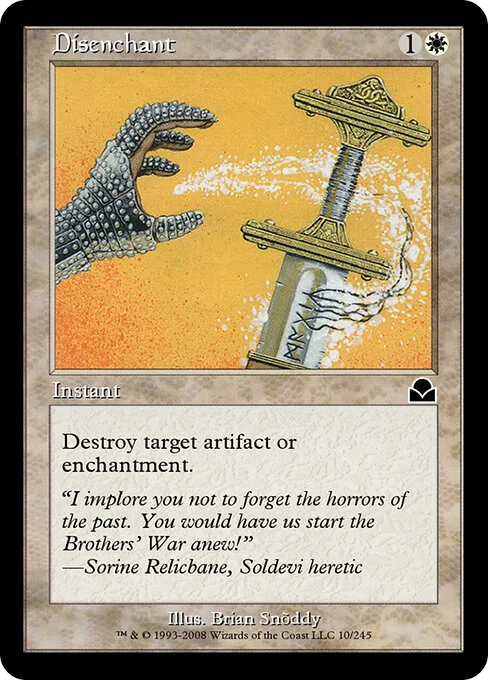 Disenchant, carta Magic di tipo Instant illustrata da Brian Snõddy