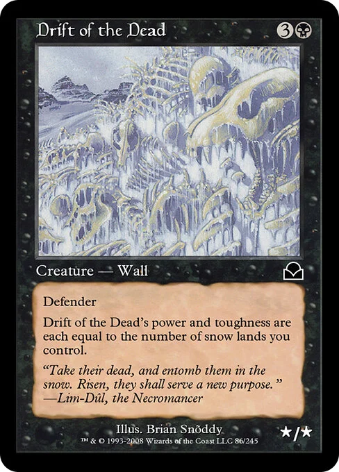 Drift of the Dead, carta Magic di tipo Creature — Wall illustrata da Brian Snõddy