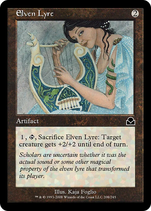 Elven Lyre, carta Magic di tipo Artifact illustrata da Kaja Foglio