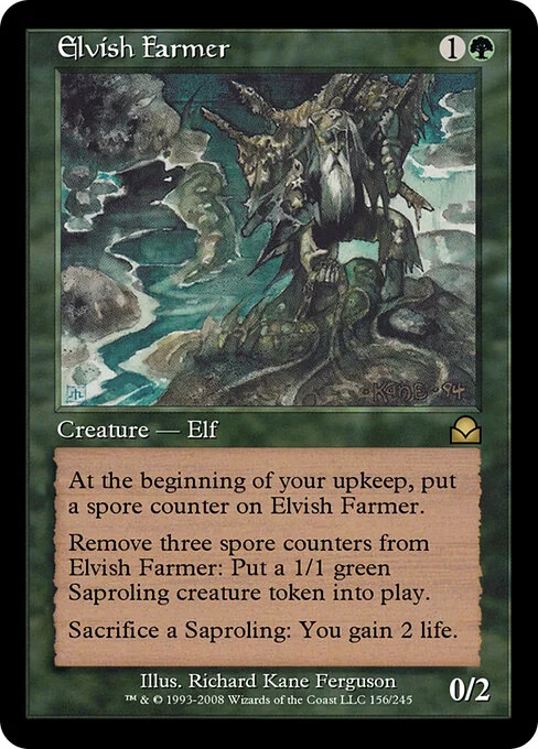 Elvish Farmer, carta Magic di tipo Creature — Elf illustrata da Richard Kane Ferguson