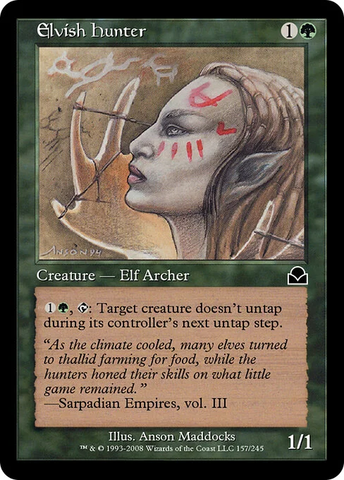 Elvish Hunter, carta Magic di tipo Creature — Elf Archer illustrata da Anson Maddocks