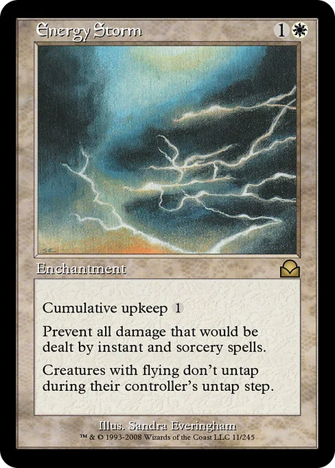 Energy Storm, carta Magic di tipo Enchantment illustrata da Sandra Everingham