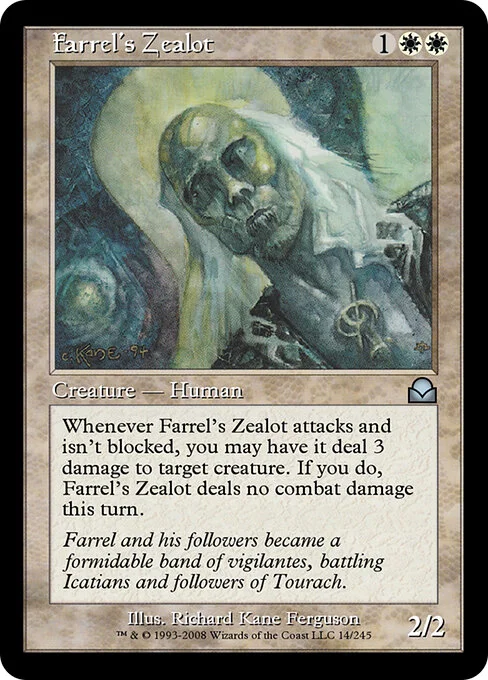 Farrel's Zealot, carta Magic di tipo Creature — Human illustrata da Richard Kane Ferguson