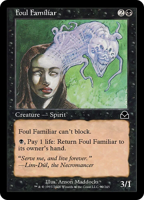 Foul Familiar, carta Magic di tipo Creature — Spirit illustrata da Anson Maddocks