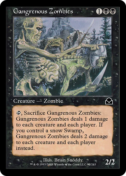 Gangrenous Zombies, carta Magic di tipo Creature — Zombie illustrata da Brian Snõddy