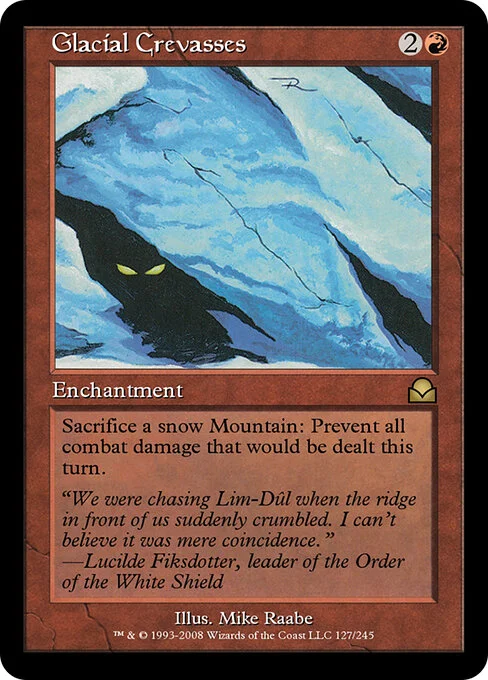Glacial Crevasses, carta Magic di tipo Enchantment illustrata da Mike Raabe