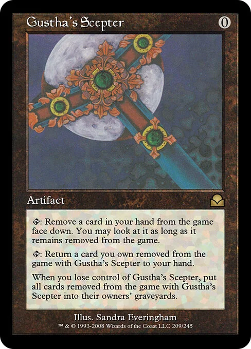 Gustha's Scepter, carta Magic di tipo Artifact illustrata da Sandra Everingham