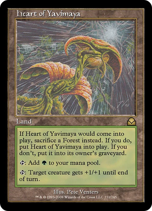Heart of Yavimaya, carta Magic di tipo Land illustrata da Pete Venters