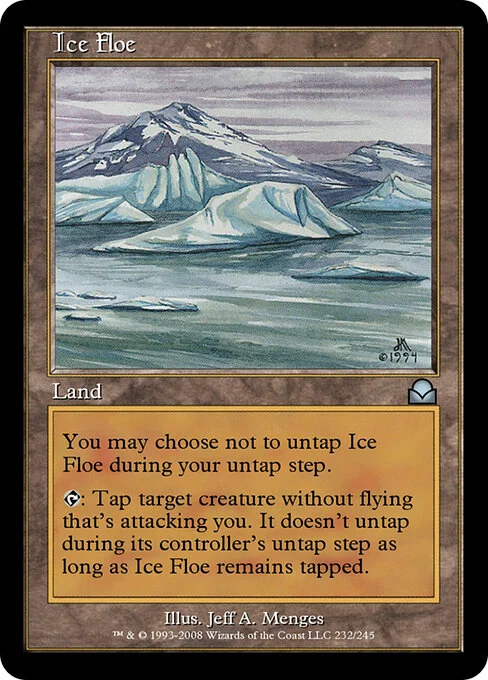 Ice Floe, carta Magic di tipo Land illustrata da Jeff A. Menges