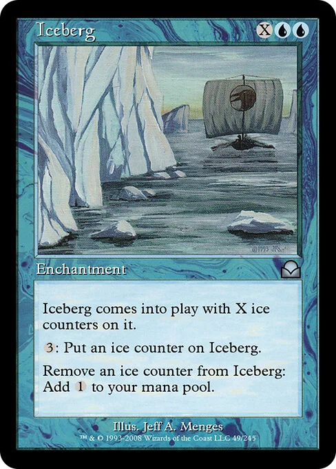 Iceberg, carta Magic di tipo Enchantment illustrata da Jeff A. Menges