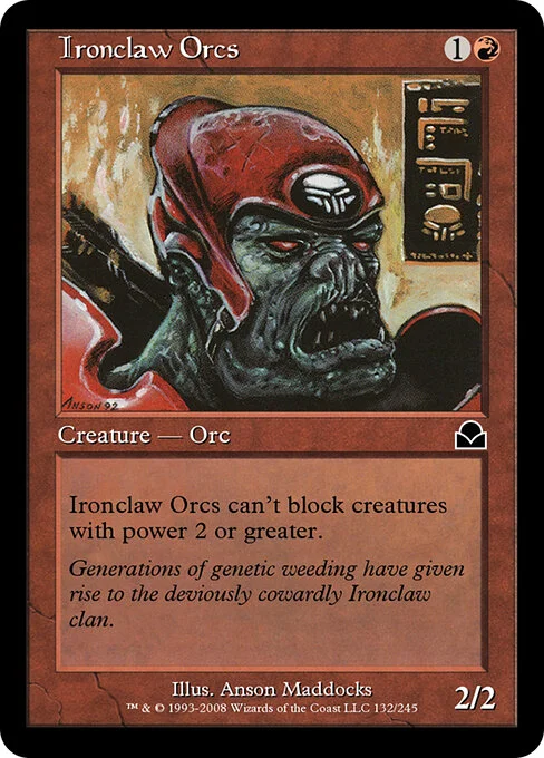Ironclaw Orcs, carta Magic di tipo Creature — Orc illustrata da Anson Maddocks