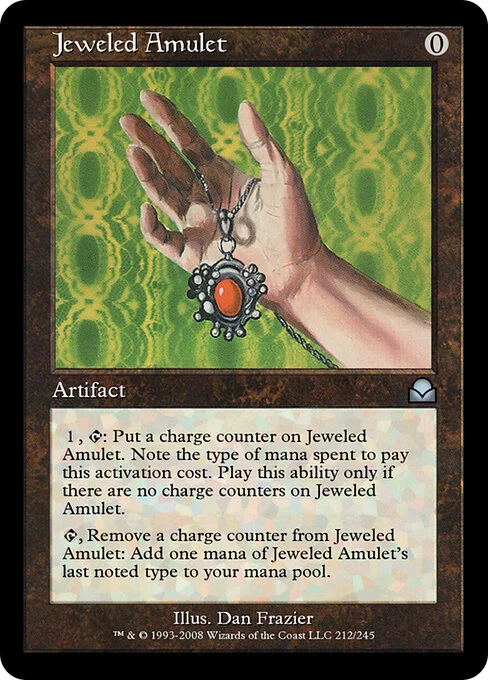Jeweled Amulet, carta Magic di tipo Artifact illustrata da Dan Frazier