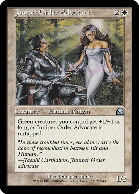 Juniper Order Advocate, carta Magic di tipo Creature — Human Knight illustrata da Douglas Shuler
