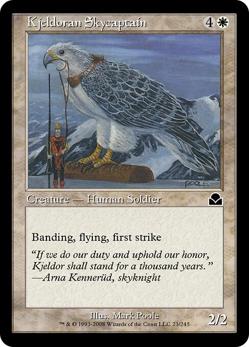 Kjeldoran Skycaptain, carta Magic di tipo Creature — Human Soldier illustrata da Mark Poole