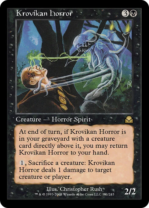 Krovikan Horror, carta Magic di tipo Creature — Horror Spirit illustrata da Christopher Rush