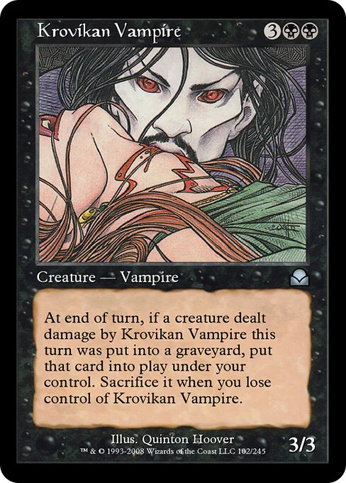 Krovikan Vampire, carta Magic di tipo Creature — Vampire illustrata da Quinton Hoover