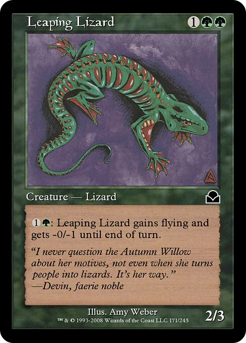 Leaping Lizard, carta Magic di tipo Creature — Lizard illustrata da Amy Weber