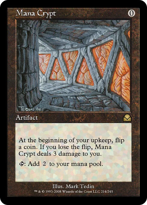 Mana Crypt, carta Magic di tipo Artifact illustrata da Mark Tedin