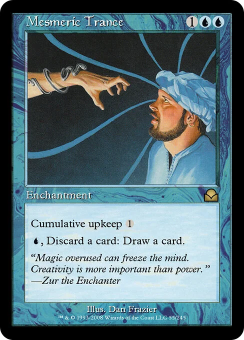 Mesmeric Trance, carta Magic di tipo Enchantment illustrata da Dan Frazier