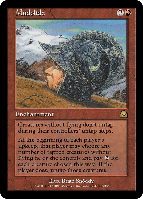 Mudslide, carta Magic di tipo Enchantment illustrata da Brian Snõddy