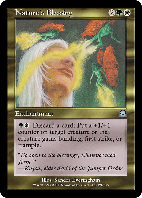 Nature's Blessing, carta Magic di tipo Enchantment illustrata da Sandra Everingham