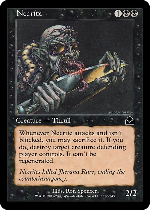 Necrite, carta Magic di tipo Creature — Thrull illustrata da Ron Spencer