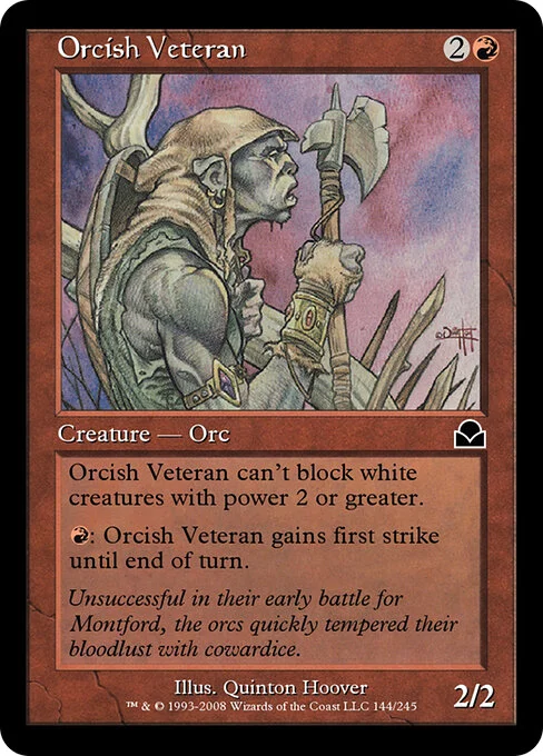 Orcish Veteran, carta Magic di tipo Creature — Orc illustrata da Quinton Hoover