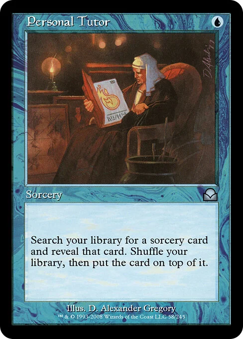 Personal Tutor, carta Magic di tipo Sorcery illustrata da D. Alexander Gregory