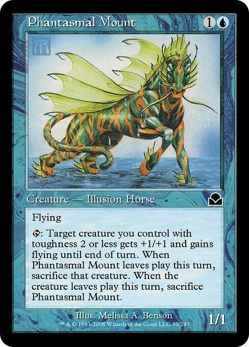 Phantasmal Mount, carta Magic di tipo Creature — Illusion Horse illustrata da Melissa A. Benson
