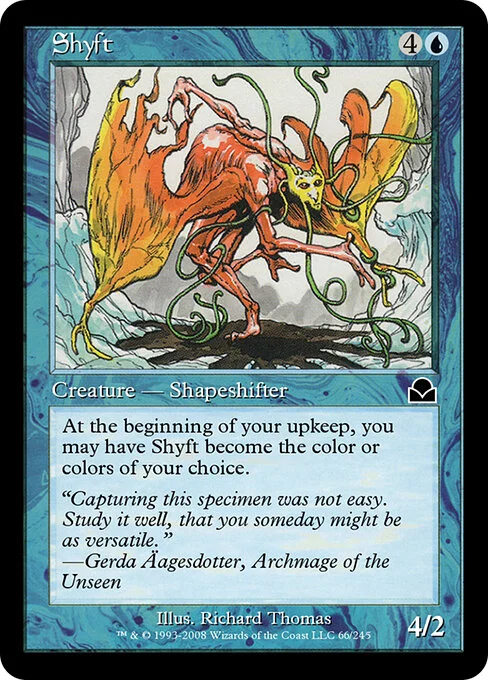 Shyft, carta Magic di tipo Creature — Shapeshifter illustrata da Richard Thomas