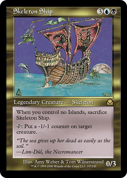 Skeleton Ship, carta Magic di tipo Legendary Creature — Skeleton illustrata da Amy Weber & Tom Wänerstrand
