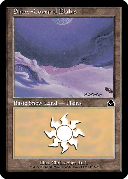 Snow-Covered Plains, carta Magic di tipo Basic Snow Land — Plains illustrata da Christopher Rush