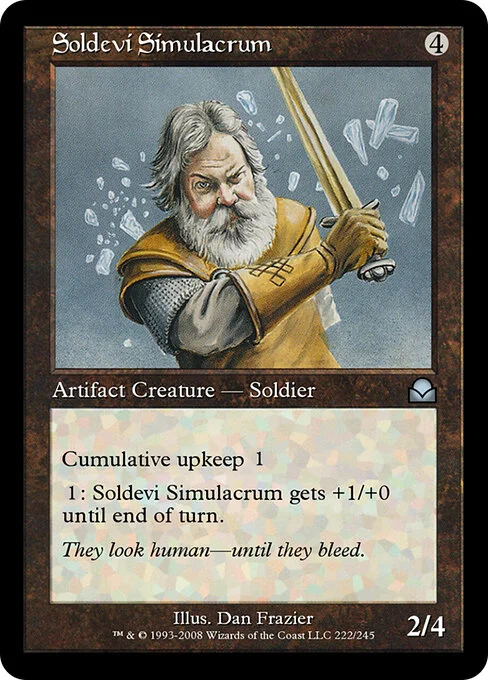 Soldevi Simulacrum, carta Magic di tipo Artifact Creature — Soldier illustrata da Dan Frazier