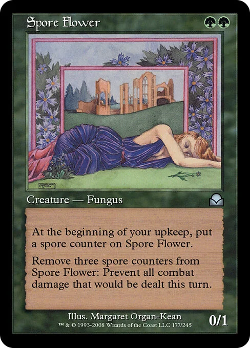 Spore Flower, carta Magic di tipo Creature — Fungus illustrata da Margaret Organ-Kean
