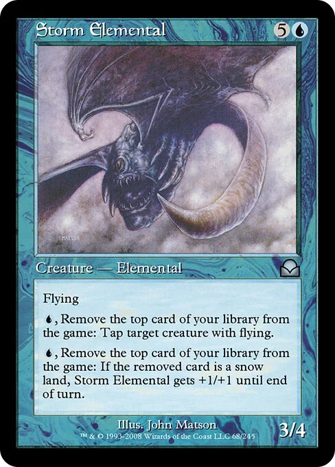 Storm Elemental, carta Magic di tipo Creature — Elemental illustrata da John Matson