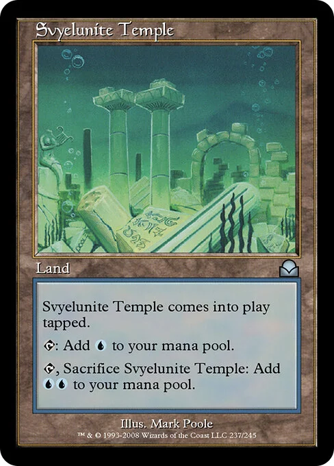 Svyelunite Temple, carta Magic di tipo Land illustrata da Mark Poole