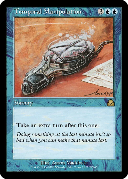 Temporal Manipulation, carta Magic di tipo Sorcery illustrata da Anson Maddocks