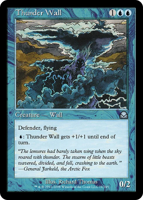 Thunder Wall, carta Magic di tipo Creature — Wall illustrata da Richard Thomas