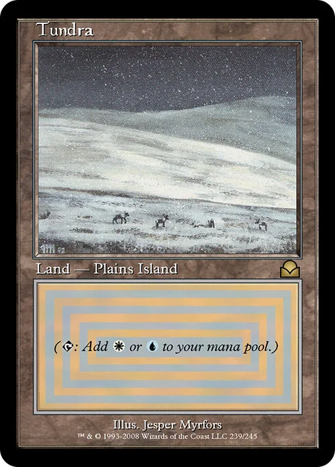 Tundra, carta Magic di tipo Land — Plains Island illustrata da Jesper Myrfors