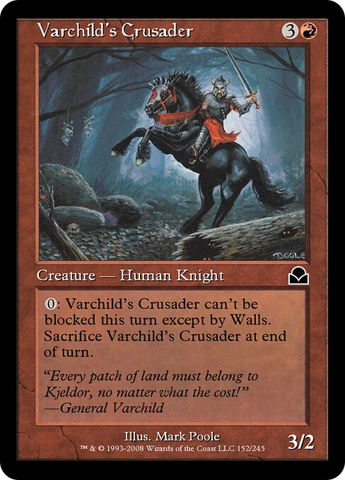Varchild's Crusader, carta Magic di tipo Creature — Human Knight illustrata da Mark Poole