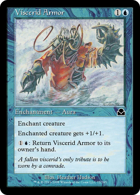 Viscerid Armor, carta Magic di tipo Enchantment — Aura illustrata da Heather Hudson