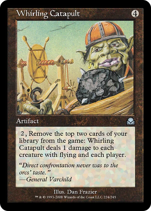 Whirling Catapult, carta Magic di tipo Artifact illustrata da Dan Frazier