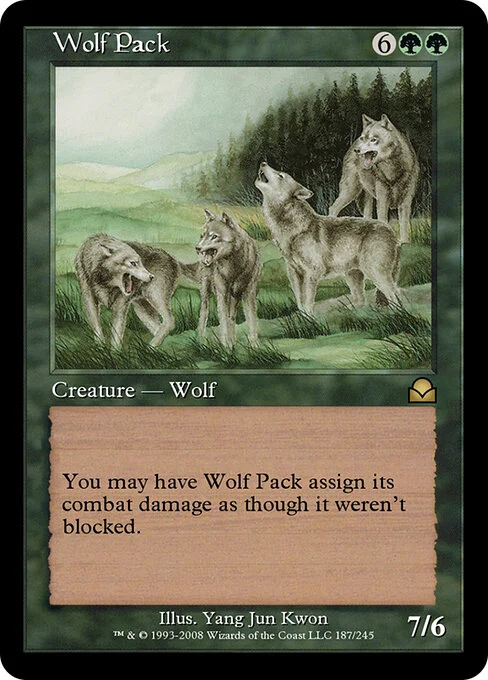 Wolf Pack, carta Magic di tipo Creature — Wolf illustrata da Yang Jun Kwon