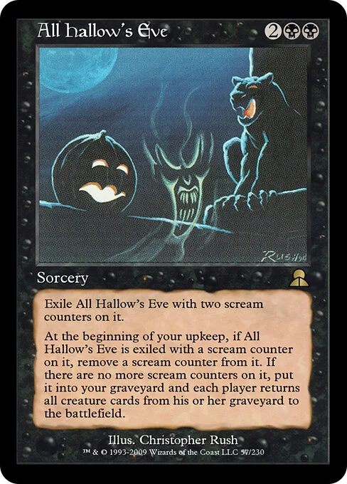 All Hallow's Eve, carta Magic di tipo Sorcery illustrata da Christopher Rush