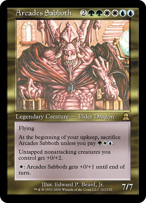 Arcades Sabboth, carta Magic di tipo Legendary Creature — Elder Dragon illustrata da Edward P. Beard, Jr.
