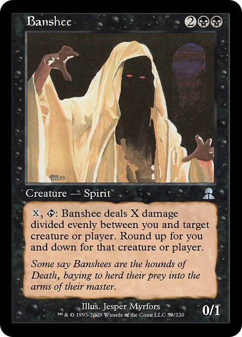 Banshee, carta Magic di tipo Creature — Spirit illustrata da Jesper Myrfors