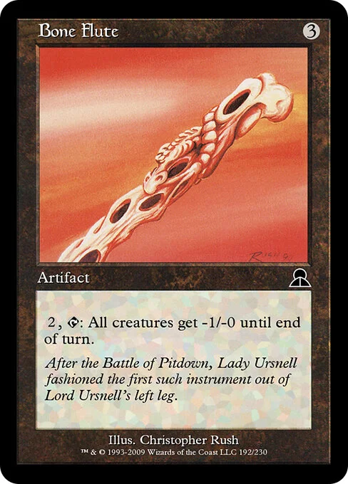 Bone Flute, carta Magic di tipo Artifact illustrata da Christopher Rush