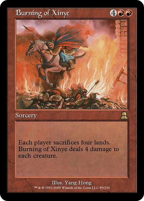 Burning of Xinye, carta Magic di tipo Sorcery illustrata da Yang Hong