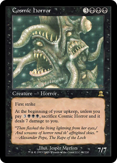 Cosmic Horror, carta Magic di tipo Creature — Horror illustrata da Jesper Myrfors